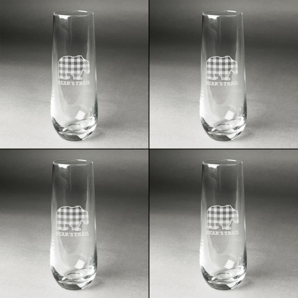 Custom Design - Champagne Flute - Set of 4 - Approval