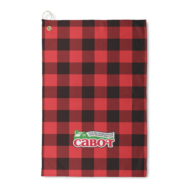 Custom Lumberjack Plaid Waffle Weave Golf Towel (Personalized)