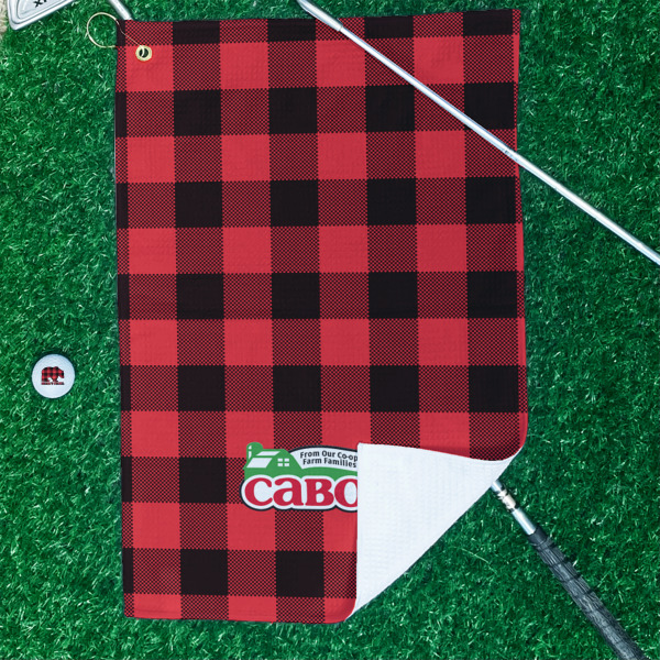 Custom Design - Waffle Weave Golf Towel - In Context