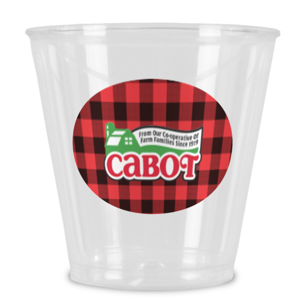 Custom Lumberjack Plaid Plastic Shot Glass (Personalized)