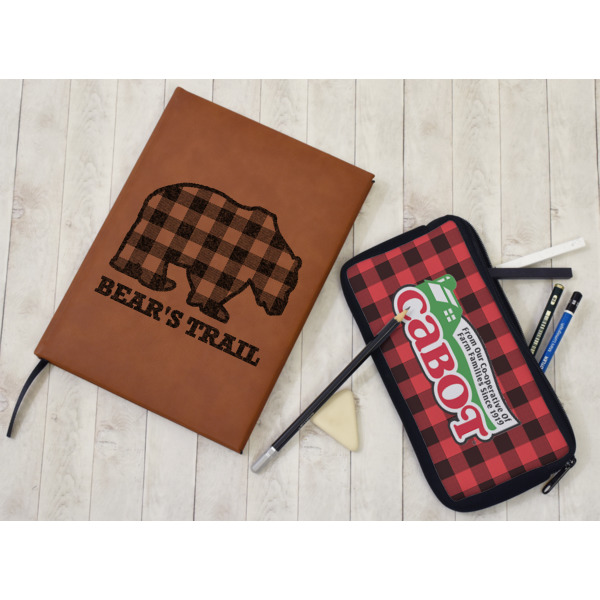 Custom Design - Leather Sketchbook - Large - Single Sided - In Context