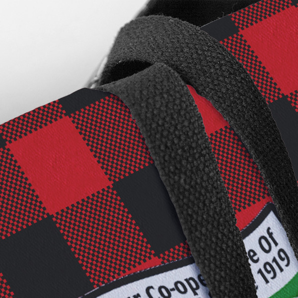 Custom Design - Closeup of Tote w/Black Handles