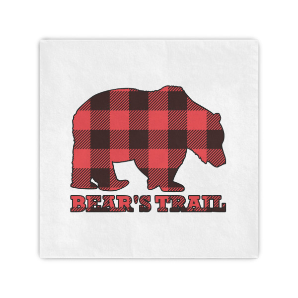 Custom Lumberjack Plaid Cocktail Napkins (Personalized)