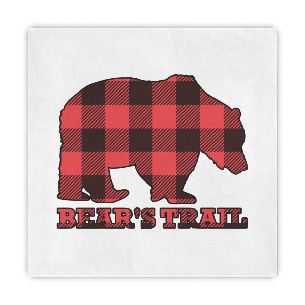 Custom Lumberjack Plaid Decorative Paper Napkins (Personalized)