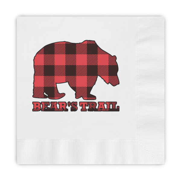 Custom Lumberjack Plaid Embossed Decorative Napkins (Personalized)