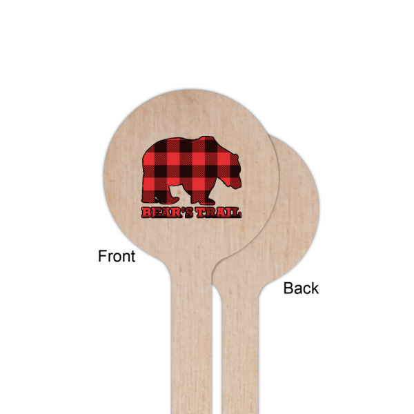 Custom Design - Wooden 6" Stir Stick - Round - Single Sided - Front & Back