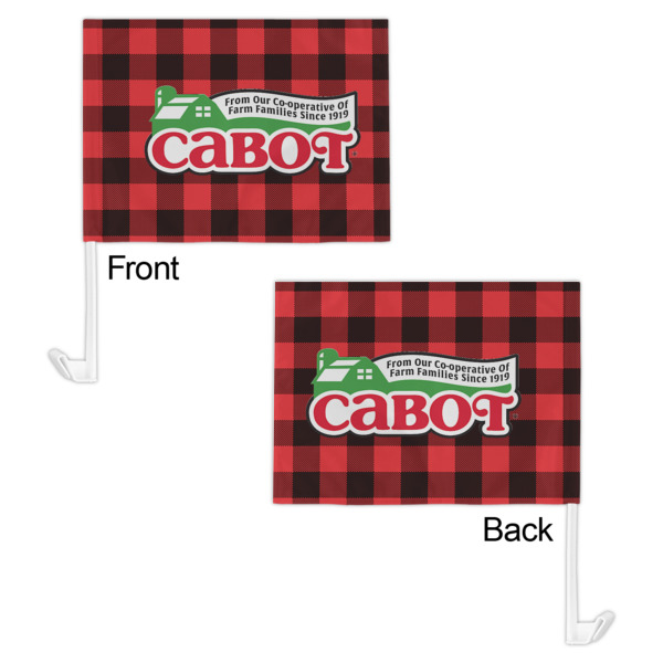 Custom Design - Car Flag - 11" x 8" - Front & Back View