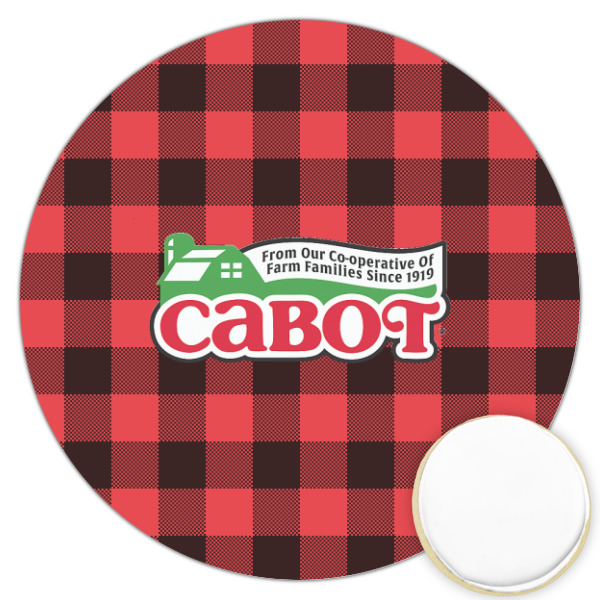 Custom Lumberjack Plaid Printed Cookie Topper - 3.25" (Personalized)
