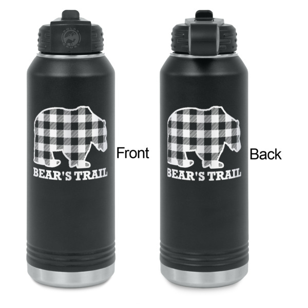 Custom Design - Laser Engraved Water Bottles - Front & Back Engraving - Front & Back View