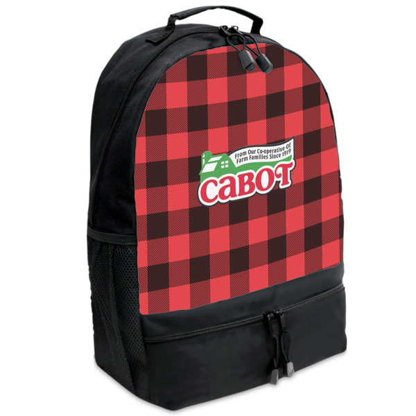 Custom Lumberjack Plaid Backpacks - Black (Personalized)