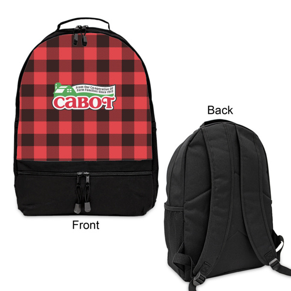 Custom Design - Large Backpack - Black - Front & Back View