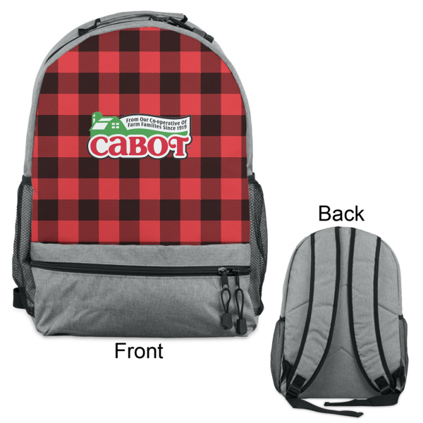Custom Design - Large Backpack - Gray - Front & Back View