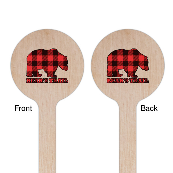 Custom Design - Wooden 7.5" Stir Stick - Round - Double Sided - Front & Back