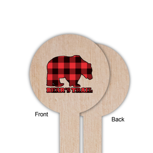Custom Design - Wooden 6" Food Pick - Round - Single Sided - Front & Back
