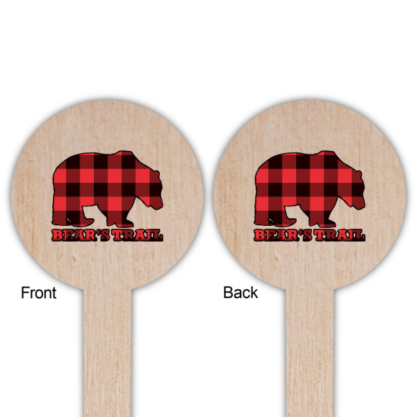 Custom Design - Wooden 6" Food Pick - Round - Double Sided - Front & Back