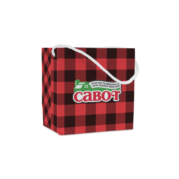 Custom Lumberjack Plaid Party Favor Gift Bags - Matte (Personalized)