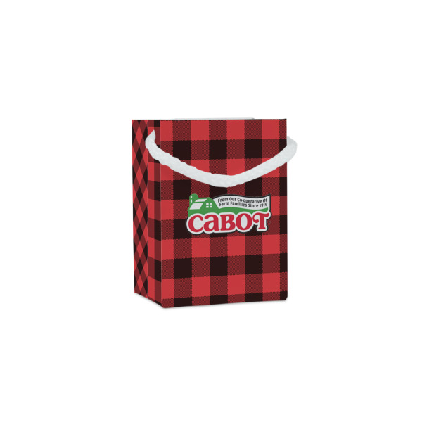 Custom Lumberjack Plaid Jewelry Gift Bags - Matte (Personalized)