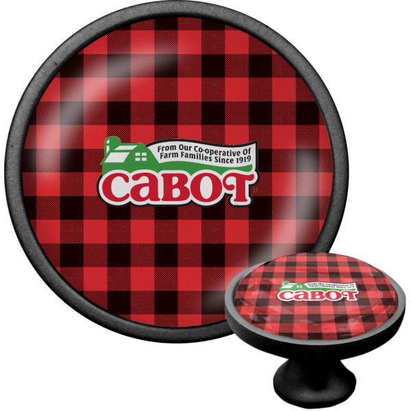 Custom Design - Black Custom Cabinet Knob (Front and Side)