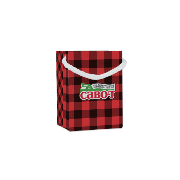 Custom Lumberjack Plaid Jewelry Gift Bags (Personalized)