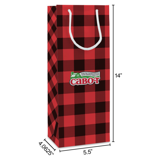 Custom Design - Wine Gift Bag - Dimensions