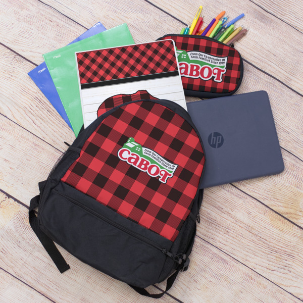 Custom Design - Large Backpack - Black - With Stuff