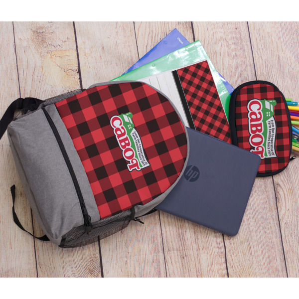 Custom Design - Large Backpack - Gray - With Stuff