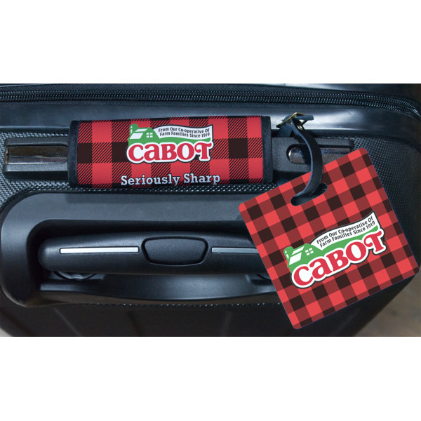 Custom Design - Square Luggage Tag & Handle Wrap - In Context