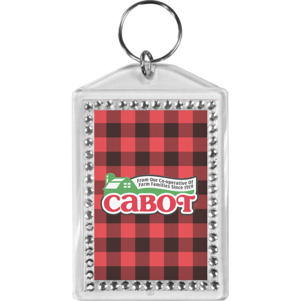 Custom Lumberjack Plaid Bling Keychain (Personalized)