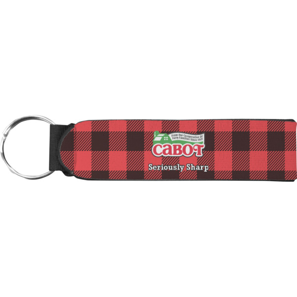 Custom Lumberjack Plaid Neoprene Keychain Fob (Personalized)