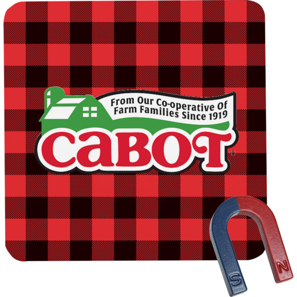 Custom Lumberjack Plaid Square Fridge Magnet (Personalized)