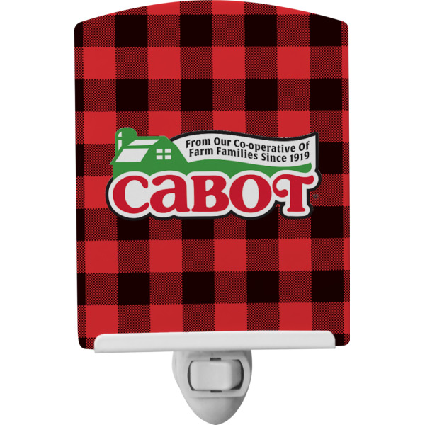 Custom Lumberjack Plaid Ceramic Night Light (Personalized)