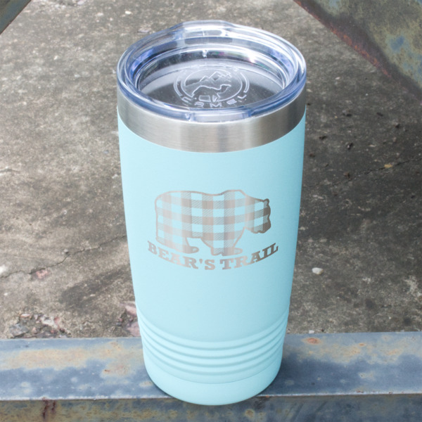Custom Design - Teal Polar Camel Tumbler - 20oz - Angled