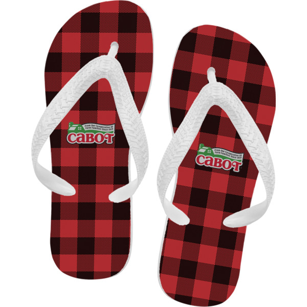 Custom Lumberjack Plaid Flip Flops (Personalized)