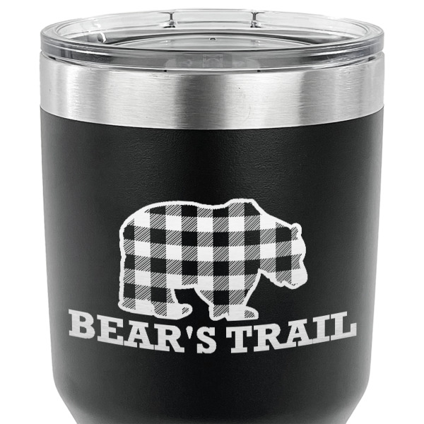 Custom Design - 30 oz Stainless Steel Ringneck Tumbler - Black - CLOSE UP