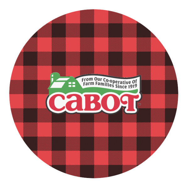 Custom Lumberjack Plaid Round Decal (Personalized)