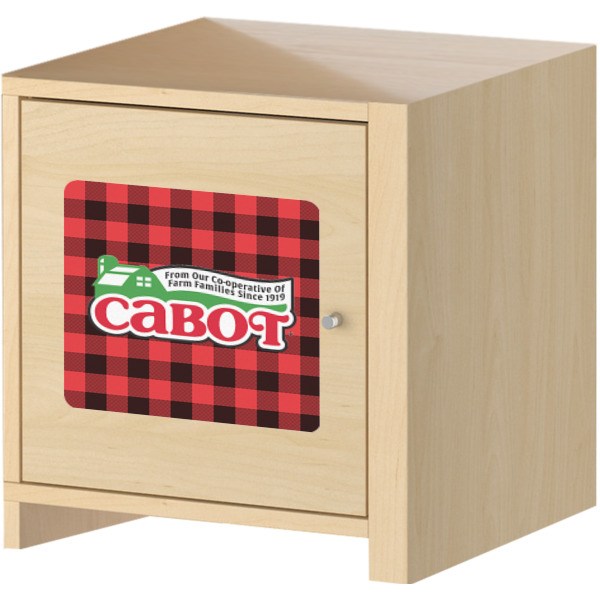 Custom Design - Square Wall Decal on Wooden Cabinet