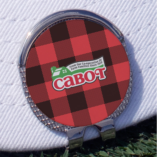 Custom Lumberjack Plaid Golf Ball Marker - Hat Clip