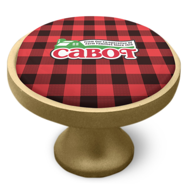 Custom Design - Cabinet Knob - Gold - Side