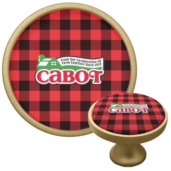 Custom Design - Cabinet Knob - Gold - Multi Angle