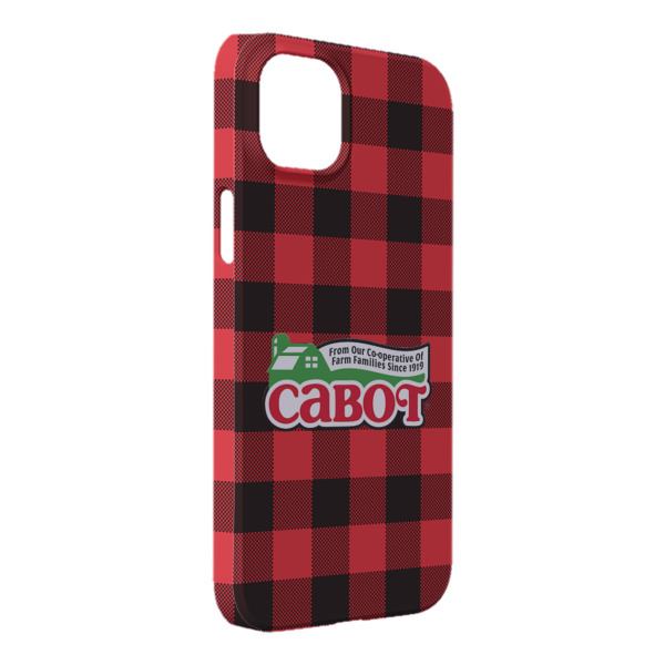 Custom Lumberjack Plaid iPhone Case - Plastic - iPhone 14 Plus (Personalized)