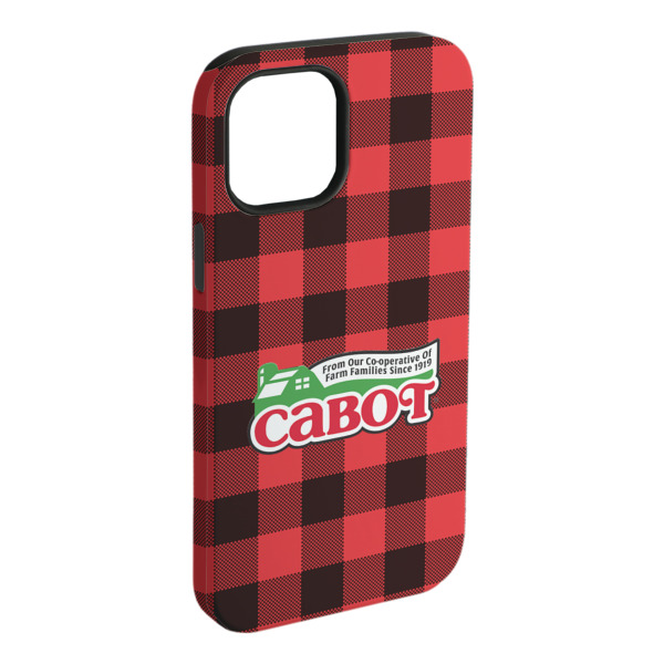 Custom Lumberjack Plaid iPhone Case - Rubber Lined - iPhone 15 Plus (Personalized)