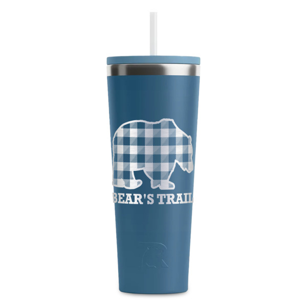 Custom Lumberjack Plaid RTIC Everyday Tumbler with Straw - 28oz (Personalized)