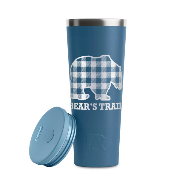 Custom Design - Steel Blue RTIC Everyday Tumbler - 28 oz. - Lid Off