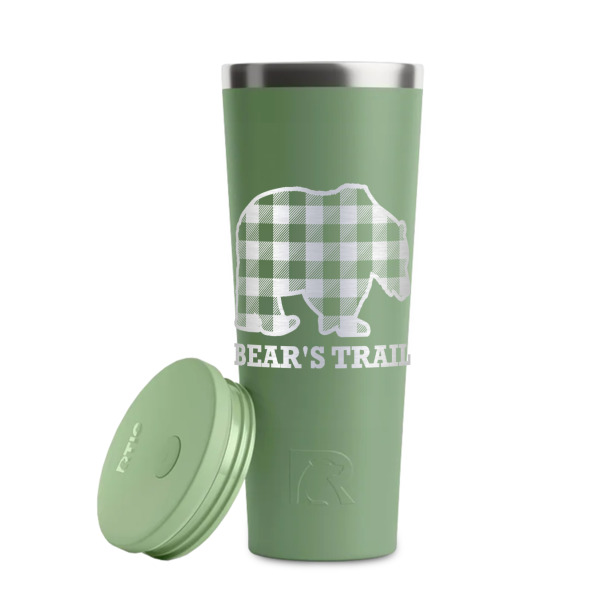 Custom Design - Light Green RTIC Everyday Tumbler - 28 oz. - Lid Off