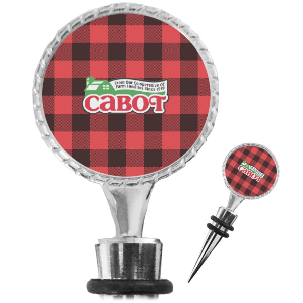 Custom Lumberjack Plaid Wine Bottle Stopper (Personalized)
