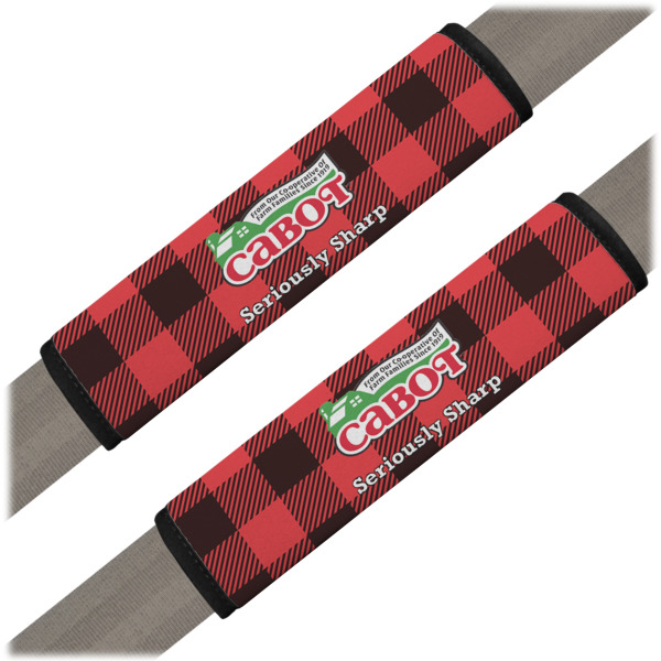 Custom Lumberjack Plaid Seat Belt Covers (Set of 2) (Personalized)