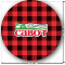 Lumberjack Plaid Round Decal - Large (Personalized)