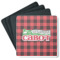 Lumberjack Plaid Square Rubber Backed Coasters - Set of 4 (Personalized)