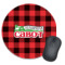 Lumberjack Plaid Round Mouse Pad (Personalized)
