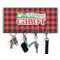 Lumberjack Plaid Key Hanger w/ 4 Hooks w/ Graphics and Text